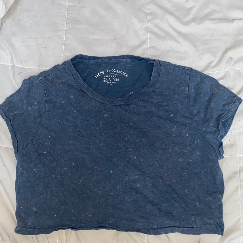 Aeropostale OG Tee Collection Faded Blue CropTop